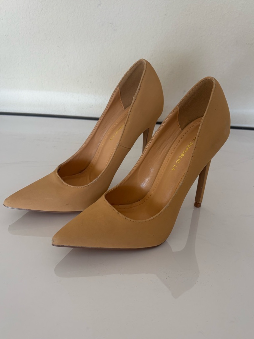 Classic Women's Tan High Heel Pumps